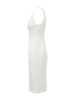 Sleeveless Midi Dress with Pleats