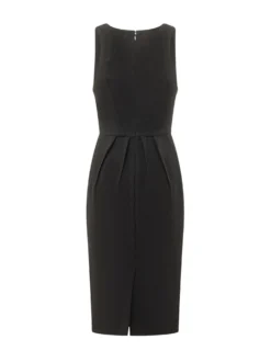 Sleeveless Midi Dress with Pleats