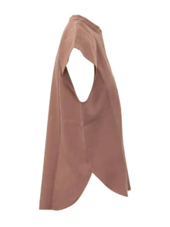 Sleeveless Relaxed Shirt with Buttons