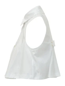 Sleeveless Shirt with Collar