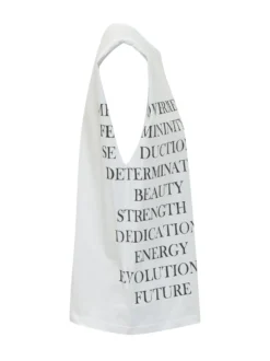 Sleeveless Text Top