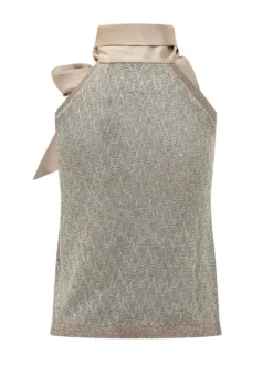 Sleeveless Top with Bow