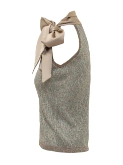 Sleeveless Top with Bow