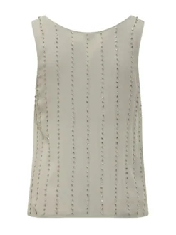 Sleeveless Top with Embellishments