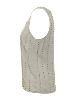 Sleeveless Top with Embellishments