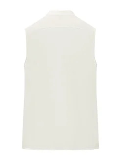 Sleeveless Top with Neck Tie Bow