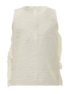 Sleeveless Top with Ruffles