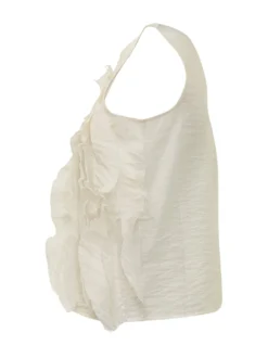 Sleeveless Top with Ruffles