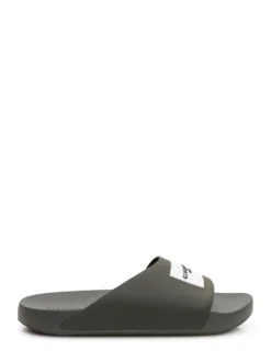 Slide Sandals with Logo Patch