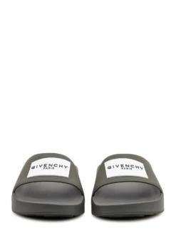 Slide Sandals with Logo Patch