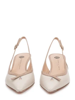 Slingback Pumps with Mid Heel and Pointed Toe
