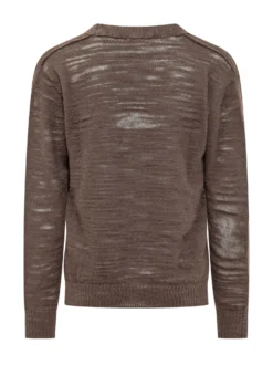 Slub Knit V Neck Cardigan
