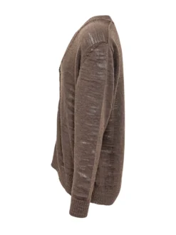 Slub Knit V Neck Cardigan