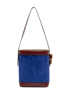Small Leather and Suede Bucket Bag