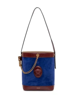 Small Leather and Suede Bucket Bag