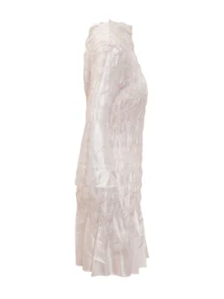 Smocked Dress with Three Quarter Sleeves
