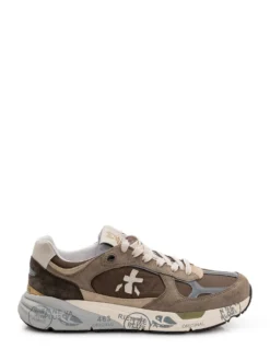 Sneakers in Leather and Fabric