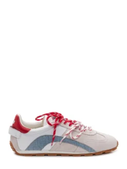 Sneakers with Contrast Inserts and Laces