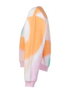 Soversized Cropped Sweatshirt with Logo Print