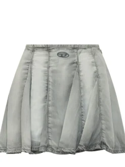 Spiki Skirt with Pleats and Logo