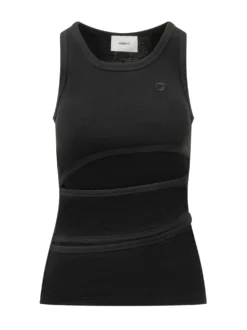 Spiral Tank Top with Cut Out and Logo