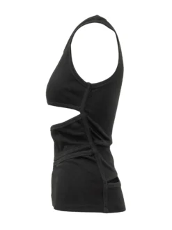 Spiral Tank Top with Cut Out and Logo