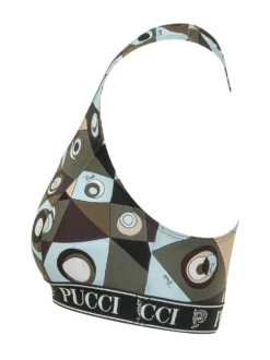 Sports Bra with Geometric Print