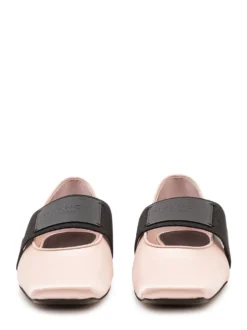 Square Toe Ballet Flats with Strap