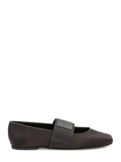 Square Toe Ballet Flats with Strap