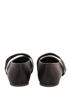 Square Toe Ballet Flats with Strap