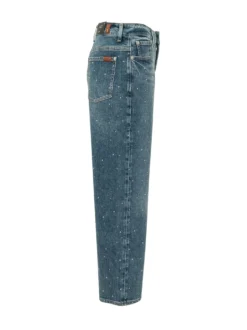 Stovepipe Straight Jeans with Applications
