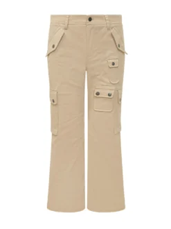 Straight-Leg Cargo Pants with Flap Pockets
