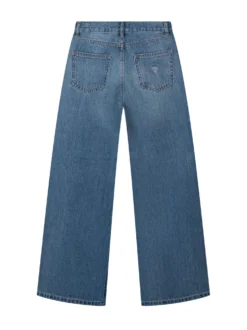 Straight Leg Denim Jeans with Pattern