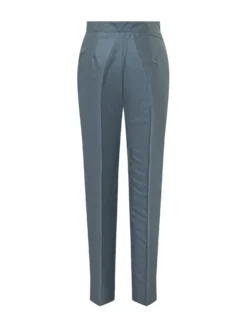 Straight Leg Long Trousers with Front Crease