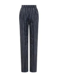 Straight leg striped trousers