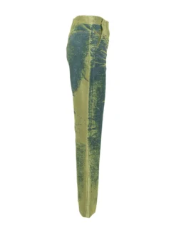 Straight Leg Trousers with Abstract Print