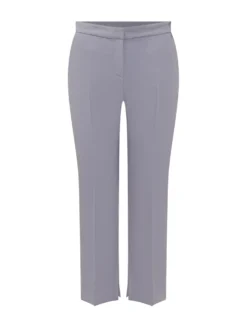 Straight Leg Trousers with Front Pleat