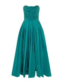 Strapless Draped Long Dress