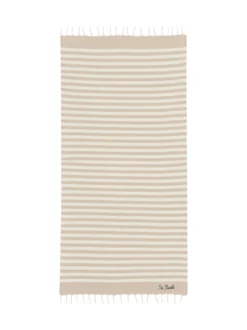 Striped Beach Towel with Fringes