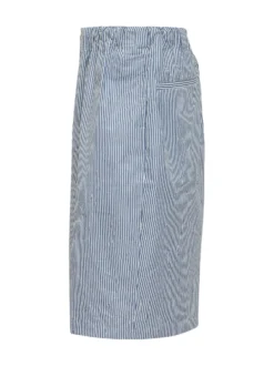 Striped Bermuda Shorts with Elastic Waist