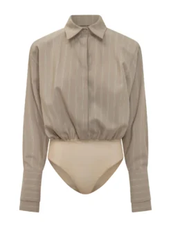 Striped bodysuit blouse