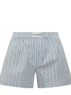 Striped Boxer Shorts with Elastic Waist