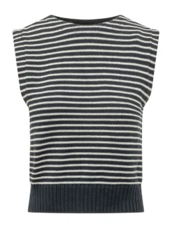 Striped Crew-Neck Vest