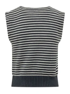 Striped Crew-Neck Vest
