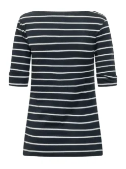 Striped Elbow Sleeve T-shirt