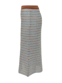 Striped Knit Midi Skirt
