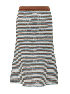 Striped Knit Midi Skirt