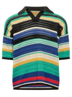 Striped Knitted Polo