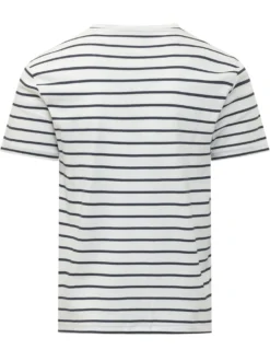 Striped Knit T-Shirt with Logo