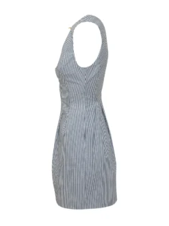 Striped Mini Dress with Decorative Chain